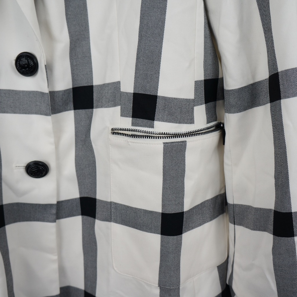 Karl Lagerfeld Signature Windowpane Blazer, Size 12 - Picture 4 of 12